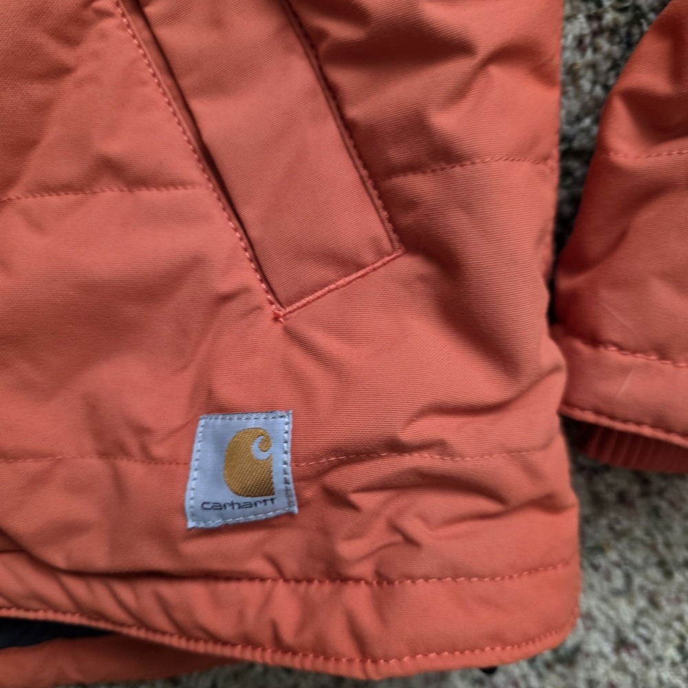 Carhartt Women's Utility Midweight Insulated Jacket Orange Earthen Clay Large - Picture 4 of 9